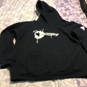 Black Hoodie with White Graphic